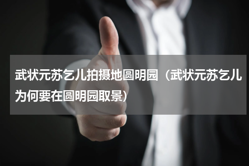 武状元苏乞儿拍摄地圆明园（武状元苏乞儿为何要在圆明园取景）