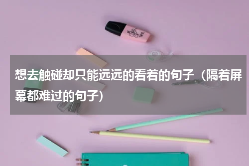 想去触碰却只能远远的看着的句子（隔着屏幕都难过的句子）