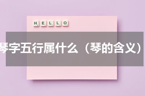 琴字五行属什么（琴的含义）