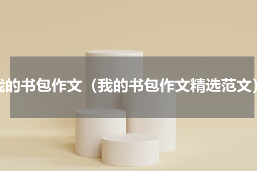 我的书包作文（我的书包作文精选范文）