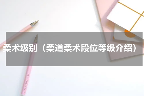 柔术级别（柔道柔术段位等级介绍）