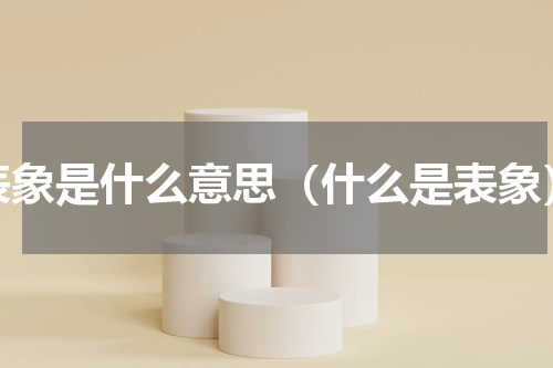 表象是什么意思（什么是表象）