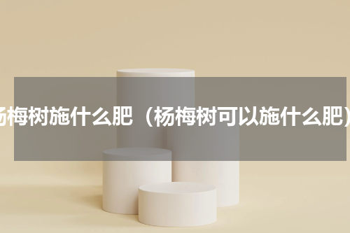 杨梅树施什么肥（杨梅树可以施什么肥）