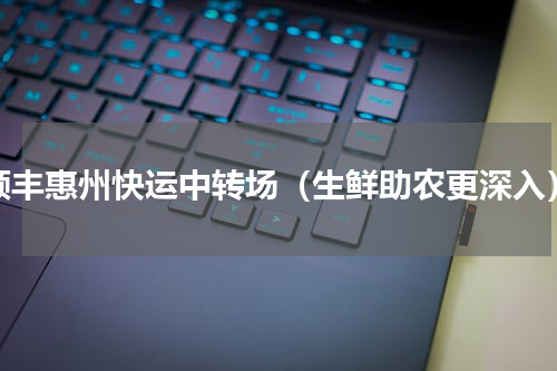 顺丰惠州快运中转场（生鲜助农更深入）