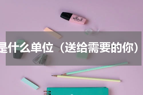 t是什么单位（送给需要的你）