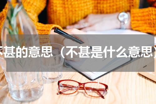 不甚的意思（不甚是什么意思）