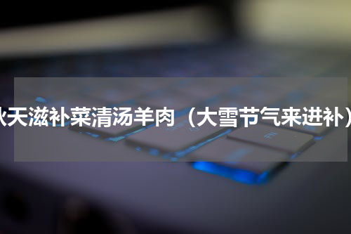秋天滋补菜清汤羊肉（大雪节气来进补）