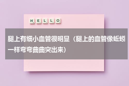 腿上有细小血管很明显（腿上的血管像蚯蚓一样弯弯曲曲突出来）