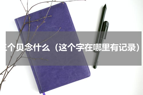 三个贝念什么（这个字在哪里有记录）