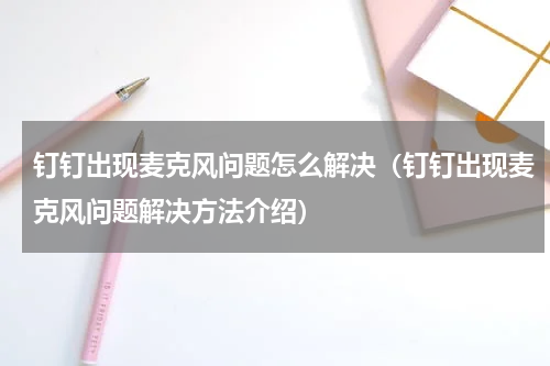 钉钉出现麦克风问题怎么解决（钉钉出现麦克风问题解决方法介绍）