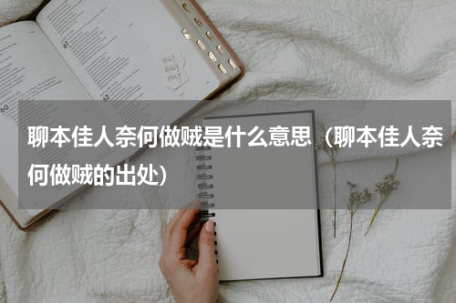 聊本佳人奈何做贼是什么意思（聊本佳人奈何做贼的出处）