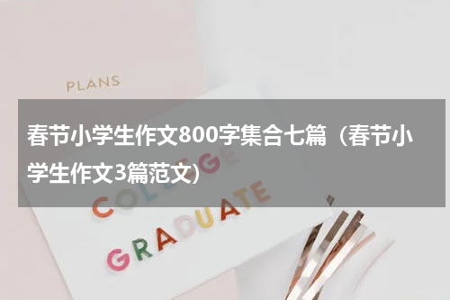 春节小学生作文800字集合七篇（春节小学生作文3篇范文）