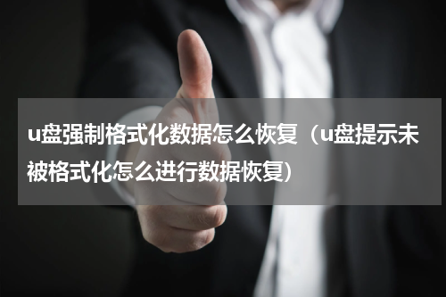 u盘强制格式化数据怎么恢复（u盘提示未被格式化怎么进行数据恢复）