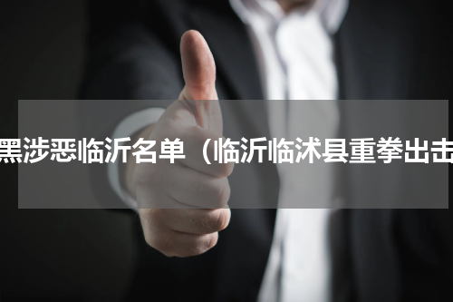 涉黑涉恶临沂名单（临沂临沭县重拳出击）