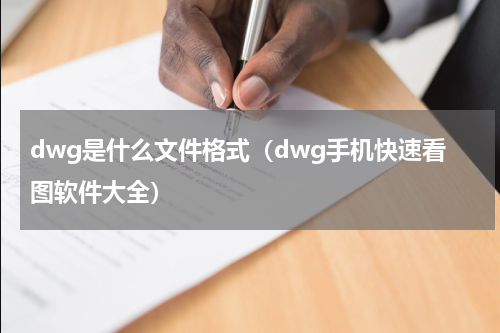 dwg是什么文件格式（dwg手机快速看图软件大全）