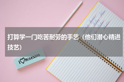 打算学一门吃苦耐劳的手艺（他们潜心精进技艺）