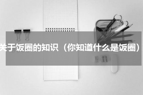 关于饭圈的知识（你知道什么是饭圈）