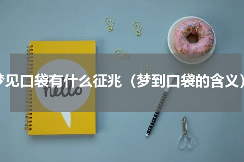 梦见口袋有什么征兆（梦到口袋的含义）