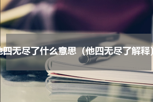 他四无尽了什么意思（他四无尽了解释）