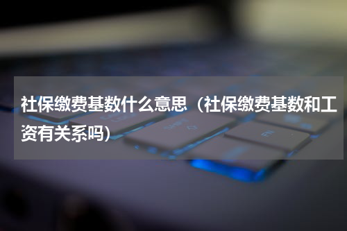 社保缴费基数什么意思（社保缴费基数和工资有关系吗）