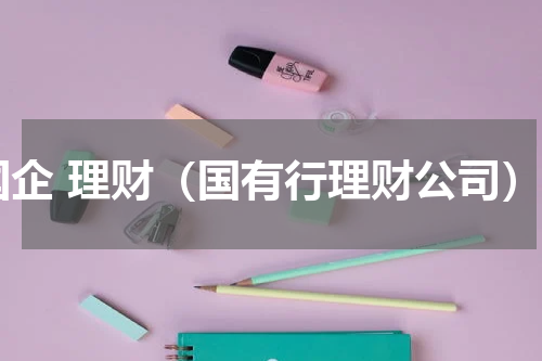 国企 理财（国有行理财公司）
