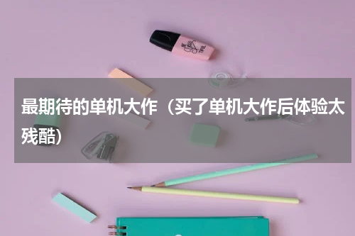 最期待的单机大作（买了单机大作后体验太残酷）