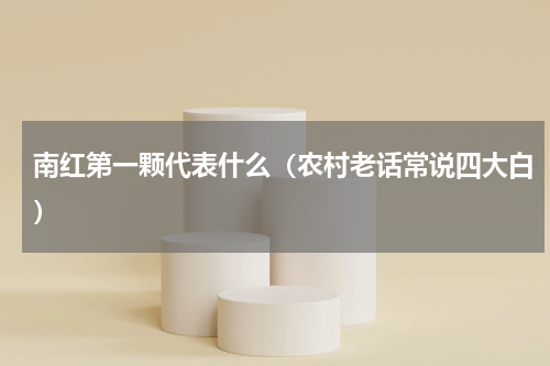 南红第一颗代表什么（农村老话常说四大白）