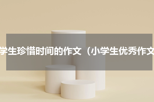 小学生珍惜时间的作文（小学生优秀作文）
