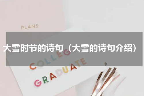 大雪时节的诗句（大雪的诗句介绍）