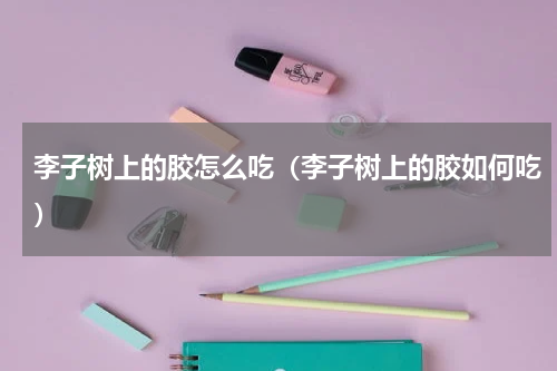 李子树上的胶怎么吃（李子树上的胶如何吃）