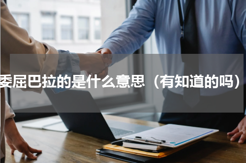 委屈巴拉的是什么意思（有知道的吗）