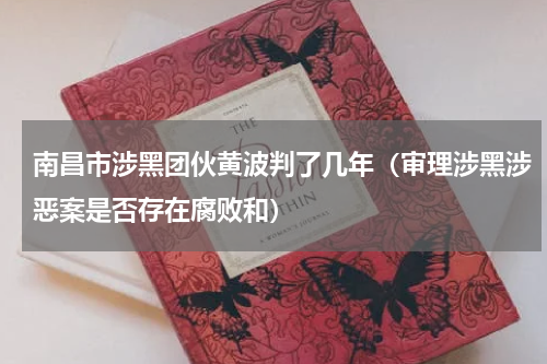 南昌市涉黑团伙黄波判了几年（审理涉黑涉恶案是否存在腐败和）