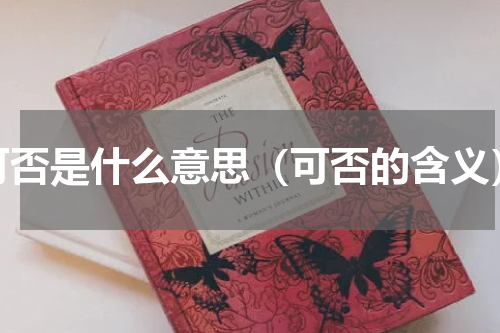 可否是什么意思（可否的含义）