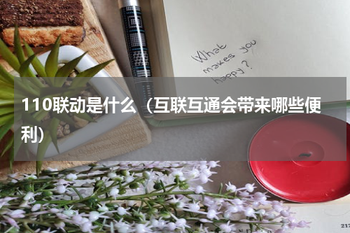 110联动是什么（互联互通会带来哪些便利）