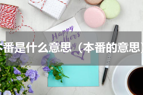 本番是什么意思（本番的意思）
