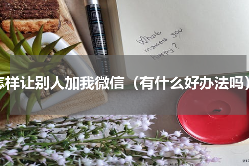 怎样让别人加我微信（有什么好办法吗）
