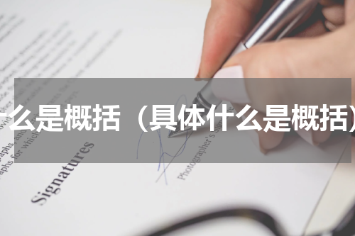什么是概括（具体什么是概括）