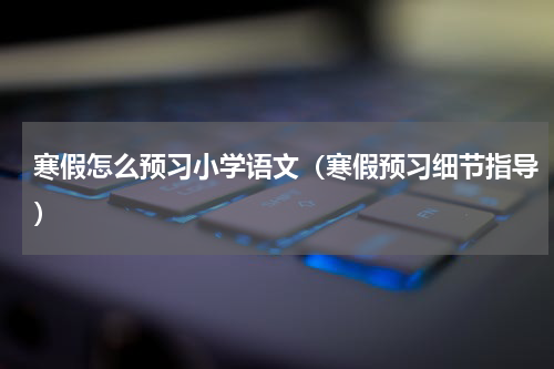寒假怎么预习小学语文（寒假预习细节指导）