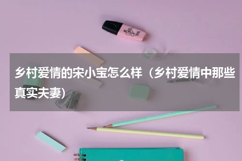 乡村爱情的宋小宝怎么样（乡村爱情中那些真实夫妻）