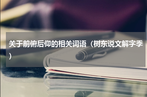 关于前俯后仰的相关词语（树东说文解字季）