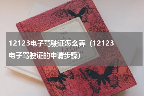 12123电子驾驶证怎么弄（12123电子驾驶证的申请步骤）