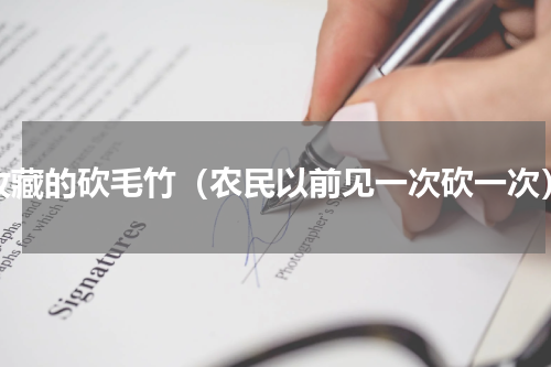 收藏的砍毛竹（农民以前见一次砍一次）