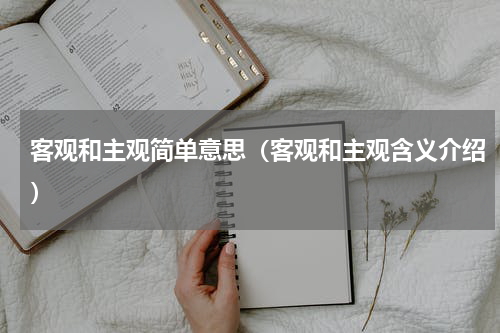 客观和主观简单意思（客观和主观含义介绍）