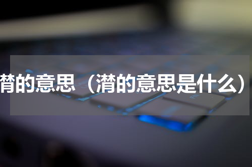 潸的意思（潸的意思是什么）