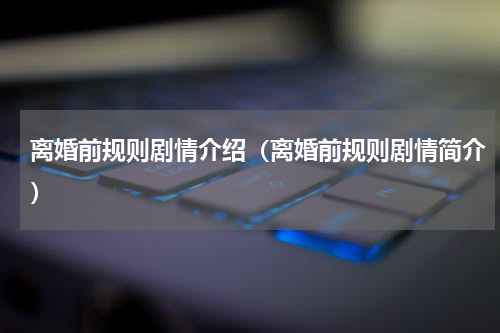 离婚前规则剧情介绍（离婚前规则剧情简介）