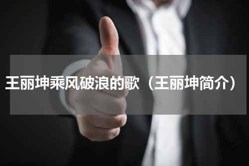 王丽坤乘风破浪的歌（王丽坤简介）