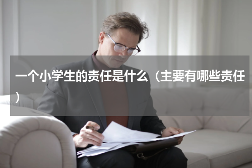 一个小学生的责任是什么（主要有哪些责任）