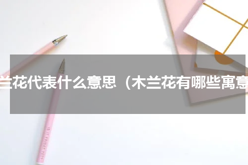 木兰花代表什么意思（木兰花有哪些寓意）