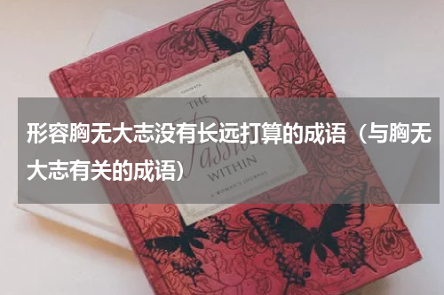 形容胸无大志没有长远打算的成语（与胸无大志有关的成语）