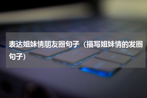 表达姐妹情朋友圈句子（描写姐妹情的发圈句子）